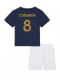 Otroški Nogometna dresi replika Francija Aurelien Tchouameni #8 Domači SP 2022 Kratek rokav (+ hlače)
